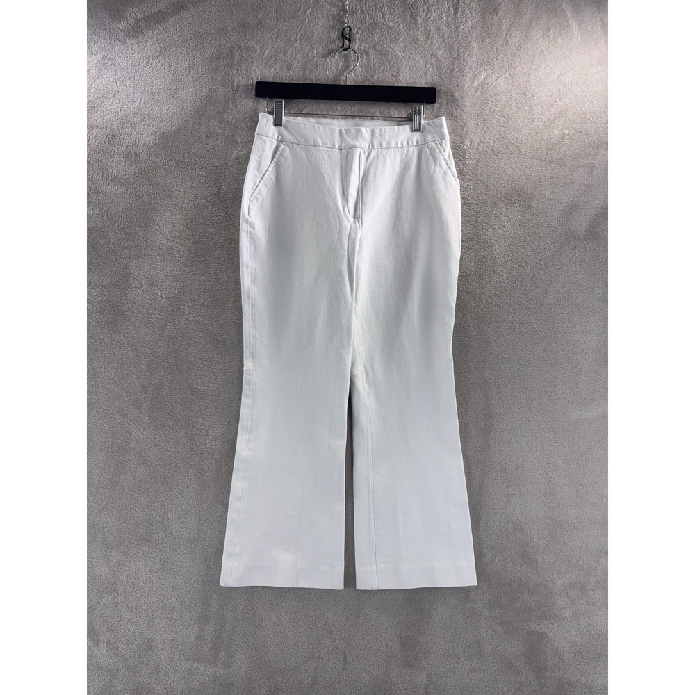 Spanx Twill Wide Leg Pants Womens Size Medium White‎ Cropped Super Smooth